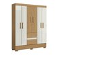 Ver imagem 2 de Roupeiro Coimbra 3 Portas 6 Gavetas Atacama Off White - Aramóveis