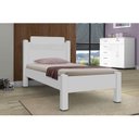 Ver imagem 1 de Cama Solteiro em MDF/MDP Paris Branco