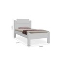 Ver imagem 3 de Cama Solteiro em MDF/MDP Paris Branco