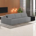 Ver imagem 6 de Sofá Ilha Modular Living com Puff 312cm Georgia K04 Bouclê Grafite/preto - Mpozenato
