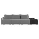 Ver imagem 2 de Sofá Ilha Modular Living com Puff 312cm Georgia K04 Bouclê Grafite/preto - Mpozenato