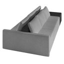 Ver imagem 4 de Sofá Ilha Modular Living com Puff 312cm Georgia K04 Bouclê Grafite/preto - Mpozenato