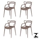Ver imagem 2 de Conjunto 4 Cadeiras Allegra Fendi em Polipropileno
