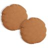 Kit 2 Almofadas Bolacha Redonda Cookie 40x40 Cm Veludo - 7 Decor Terracota - 1