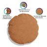 Kit 2 Almofadas Bolacha Redonda Cookie 40x40 Cm Veludo - 7 Decor Terracota - 3