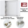 Armario Aereo Canto Reto 95x54 cm 1 Porta MDF CI359 York Branco Henn - 5