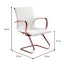 Ver imagem 3 de Cadeira de Escritório Eames Branca - Fixa | Rosé