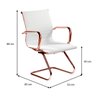 Cadeira de Escritório Eames Branca - Fixa | Rosé - 3