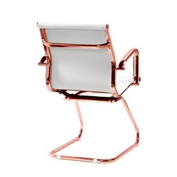 Cadeira de Escritório Eames Branca - Fixa | Rosé - 4