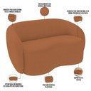 Ver imagem 2 de Sofá 3 Lugares 160cm Sala de Estar Living Oscar K01 Bouclê Mostarda