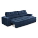 Ver imagem 4 de Sofá Retrátil e Reclinável 2 Lugares 1,70m com Molas Sabrina Suede Azul Madelina Decor