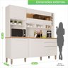 Armário de Cozinha com Balcão Mdp 6 Portas Branco - 6