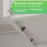 Armário de Cozinha com Balcão Mdp 6 Portas Branco - 7