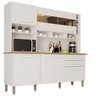 Armário de Cozinha com Balcão Mdp 6 Portas Branco - 1