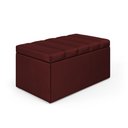 Ver imagem 3 de Calçadeira Baú Navi 90 para Cama de Solteiro N-034 Veludo Bordô Aradecor