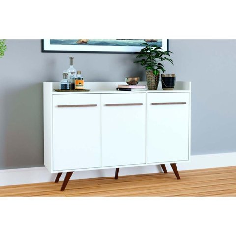 Buffet de Sala Jantar 3 Portas RT3134 MDF Branco