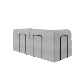 Sofá Modular Mônaco Retrátil Confortável Versátil Linho:cinza - 5