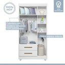 Ver mais imagens de Quarto de Bebê Completo com Guarda-roupa, Berço e Cômoda Encantado Tigus Baby