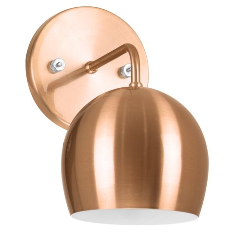 Arandela Aluminio Bola New Cobre 23x25cm