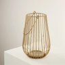 Lanterna Decorativa em Metal Gold com Suporte para Vela 31x21 Cm - 7