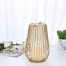 Lanterna Decorativa em Metal Gold com Suporte para Vela 31x21 Cm - 5