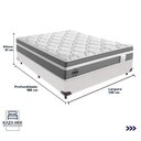 Ver imagem 3 de Cama Box Casal e Colchão Molas Ensacadas Berlim Probel