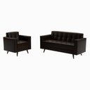 Ver imagem 2 de Conjunto Sofá 3 Lugares com Poltrona Corino Vitrola