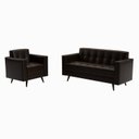 Ver imagem 2 de Conjunto Sofá 3 Lugares com Poltrona Corino Vitrola