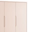 Ver imagem 4 de Guarda-roupa Retrô 3 Portas Théo New Rosa Fosco com Natural - Moveisaqui
