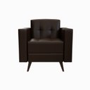 Ver imagem 2 de Poltrona Decorativa em Corino Vitrola Marrom