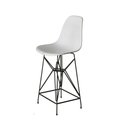 Ver imagem 5 de Jogo Mesa Bistrô Eames Tampo Amêndoa 60Cm 3 Banquetas Branca Base Ferro Preto - Cor: Amendoa