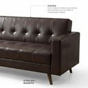 Ver imagem 6 de Sofá 3 Lugares Corino Escritório e Recepção Vitrola Marrom
