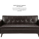 Ver imagem 4 de Sofá 3 Lugares Corino Escritório e Recepção Vitrola Marrom