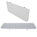 Ver imagem 4 de Mesa Dobrável De Parede 90x40 Branca Com Suporte Para Cozinha Sala Escritorio Quarto