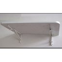 Ver imagem 1 de Mesa Dobrável De Parede 90x40 Branca Com Suporte Para Cozinha Sala Escritorio Quarto