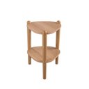 Ver imagem 3 de Mesa Lateral com Prateleira Orgânica 44,6cm Pé Madeira 28013 Artesano