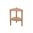 Ver imagem 5 de Mesa Lateral com Prateleira Orgânica 44,6cm Pé Madeira 28013 Artesano
