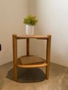 Ver imagem 7 de Mesa Lateral com Prateleira Orgânica 44,6cm Pé Madeira 28013 Artesano