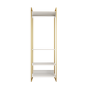 Ver imagem 2 de Modulo Closet Industrial Cabideiro Ferro Dourado Branco
