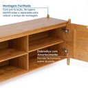 Ver imagem 6 de Rack para TV até 75 Polegadas 180cm Madeira Maciça Baru CabeCasa MadeiraOriginals Madeiraoriginal Marrom/Cacau