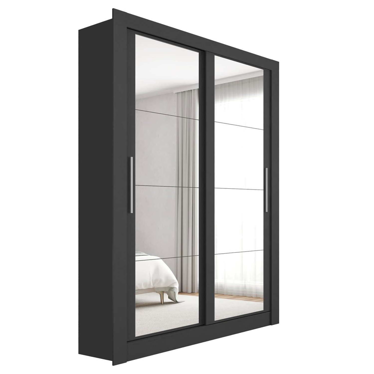 Guarda Roupa Solteiro 2 Portas com Espelho Quito Espresso Móveis - 3