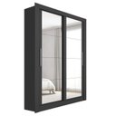 Ver imagem 3 de Guarda Roupa Solteiro 2 Portas com Espelho Quito Espresso Móveis