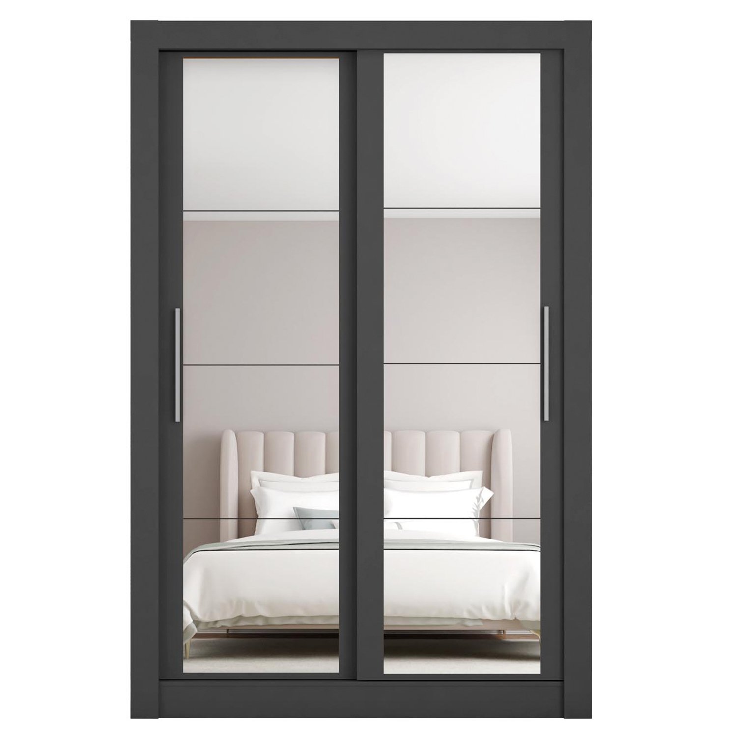 Guarda Roupa Solteiro 2 Portas com Espelho Quito Espresso Móveis - 9