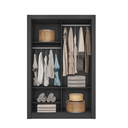 Ver imagem 2 de Guarda Roupa Solteiro 2 Portas com Espelho Quito Espresso Móveis