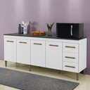 Ver imagem 1 de Balcão Atenas 4 Portas e 3 Gavetas Kaiki Móveis