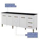 Ver imagem 7 de Balcão Atenas 4 Portas e 3 Gavetas Kaiki Móveis