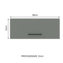 Ver imagem 3 de Armário de Cozinha Aéreo 80 cm 1 Porta Basculante Branco/Cinza Agata Madesa