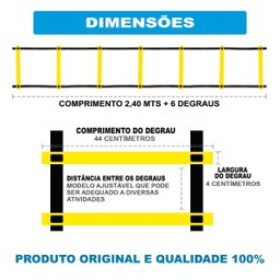 Kit Roda Escada 10 Pratos 10 Cones Agilidade Corda de Pular - 5