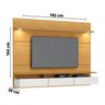 Painel para TV até 60 Polegadas com LED com Nicho 3 Gavetas Decore - 4