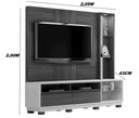Ver imagem 3 de Estante Home Nevada para TV até 65 Polegadas 2 Gavetas 2 Nichos:CHOCOLATE/OFF